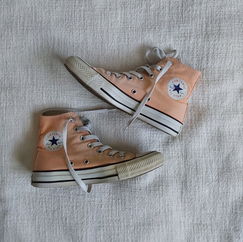 Peach High Top Converse